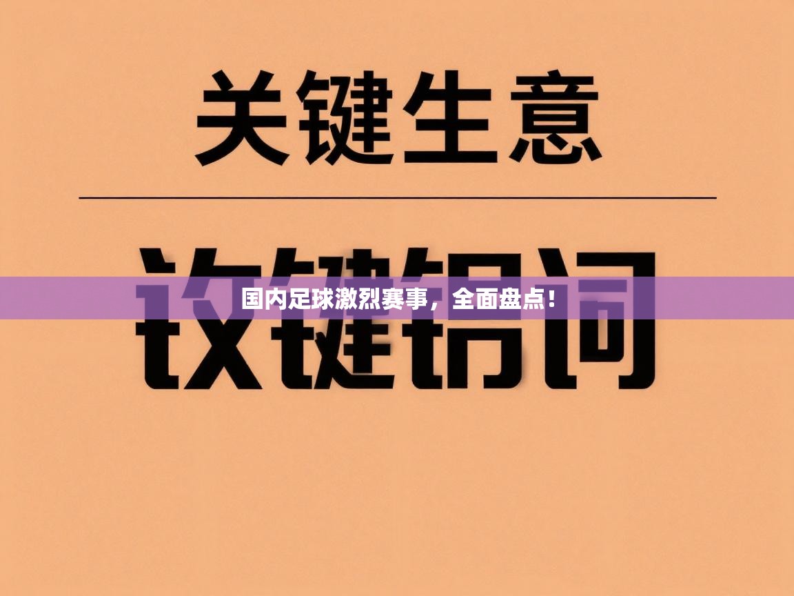 国内足球激烈赛事,全面盘点! 第2张